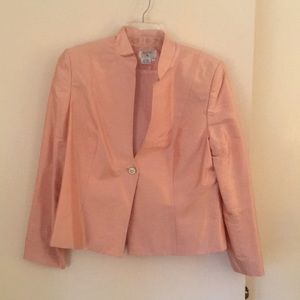 Rose silk suit